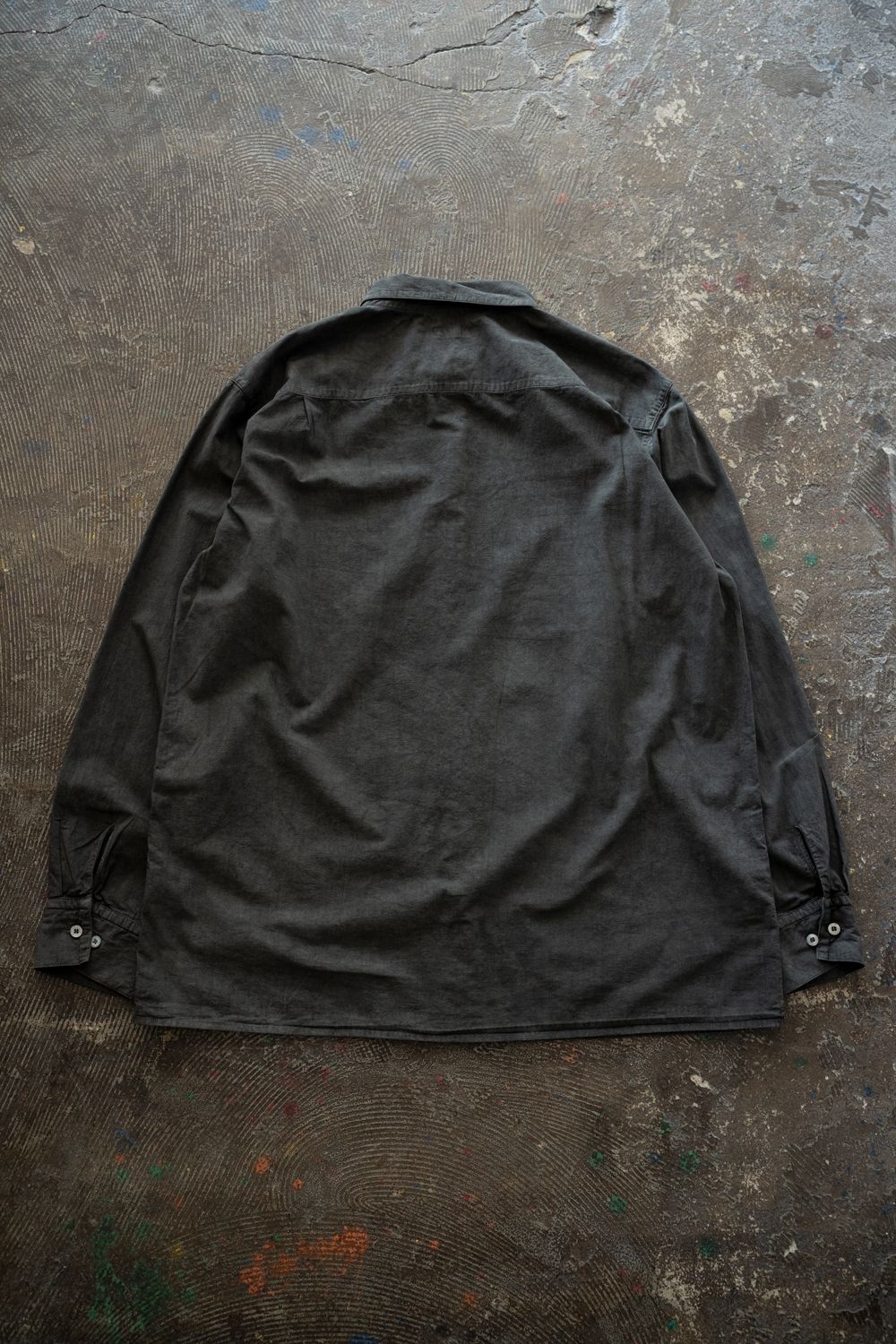 強撚OCブロードシャツ(炭)