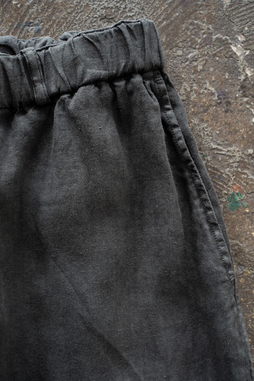 大麻ワイドパンツ(炭)