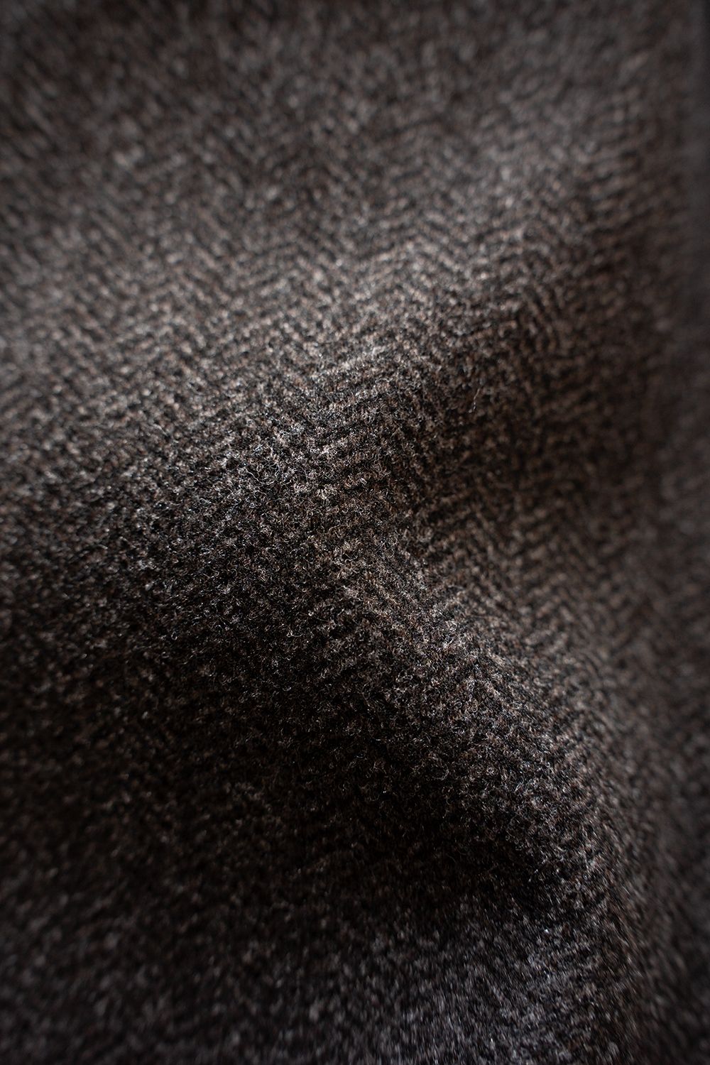 【26AW】2-Tack Herringbone Wide Slacks/2タックワイドスラックス(BROWN)