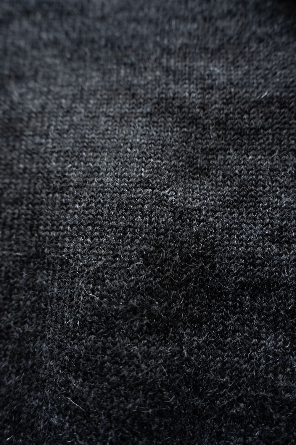 【26AW】モヘア混10Gニットポロ(CHARCOAL)