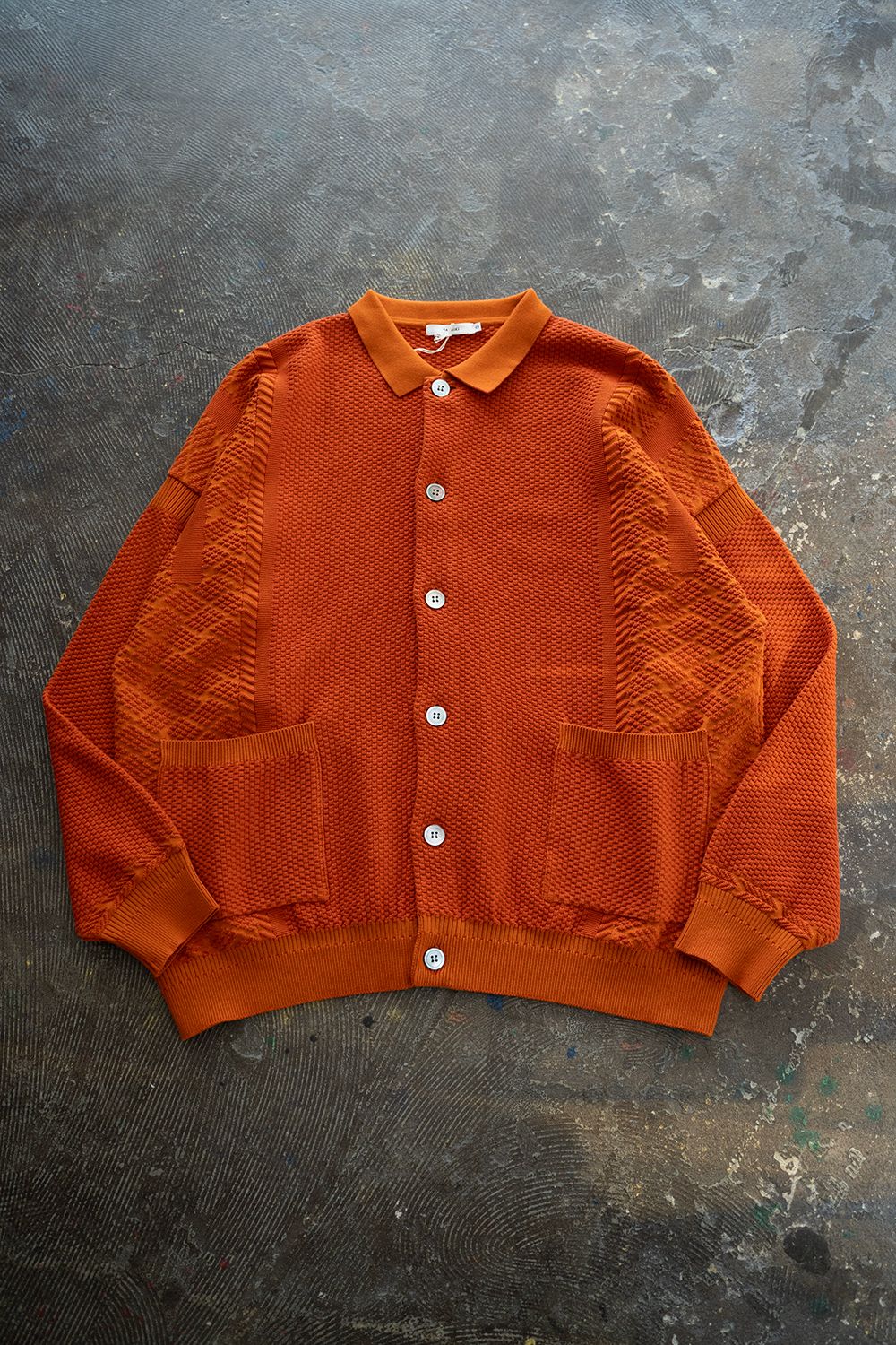 YASHIKI - 【ラスト1点】【24SS】Nanohana Collar Cardigan(ORANGE) | Salty