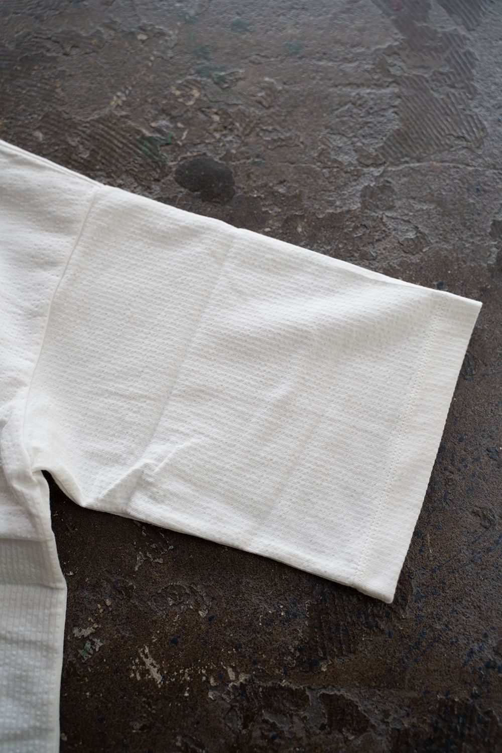 【ラスト1点】【21SS】Shadow Stripe Mock Neck/シャドウストライプモックネックカットソー( WHITE)