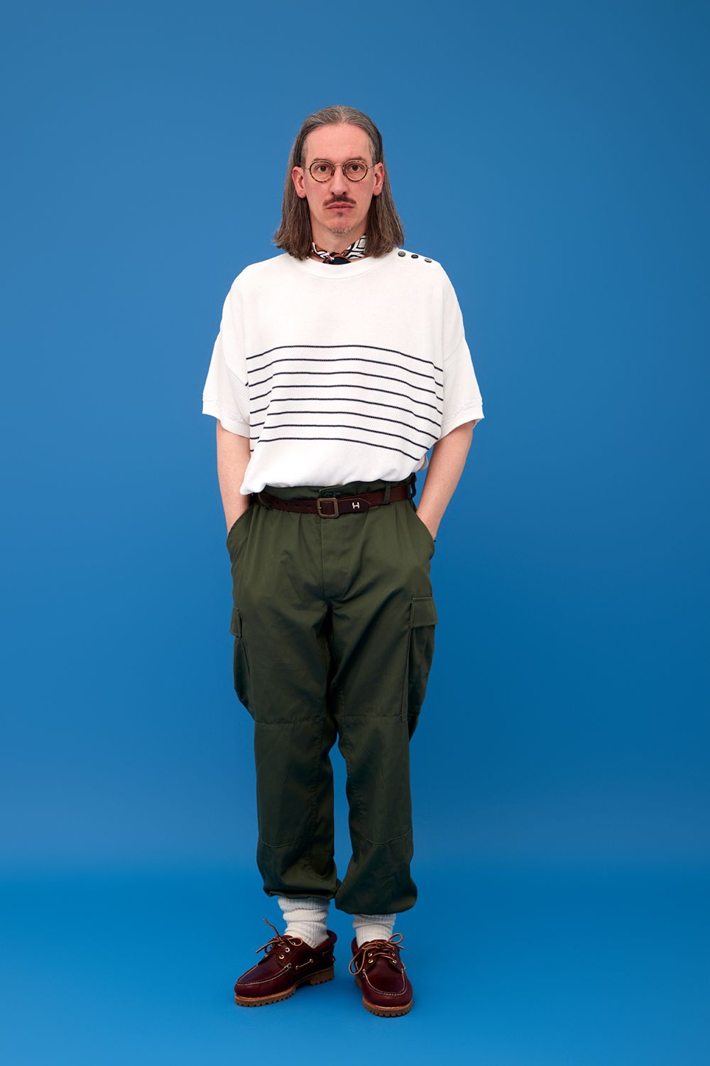 【YASHIKI(ヤシキ)】25SS Funaato Knit サンプル品 YASHIKI - 【ラスト1点】【25SS】Funaato Knit(WHITE) | Salty