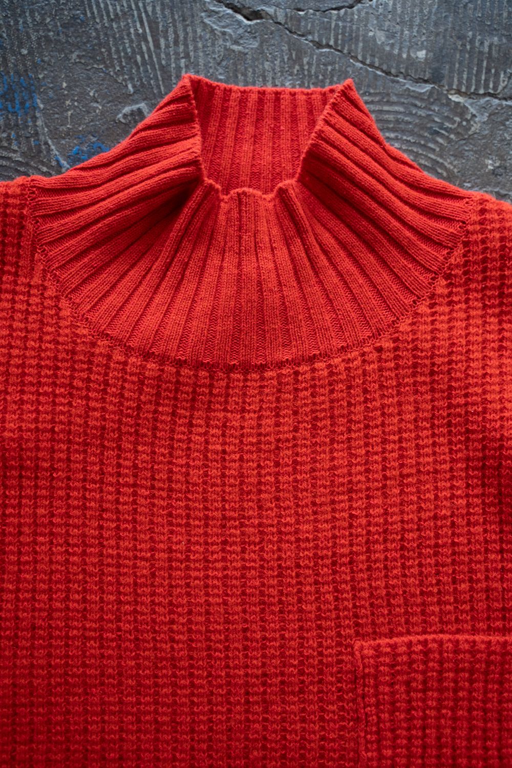 【25AW】ウール×シルクハイネックニット(RED)