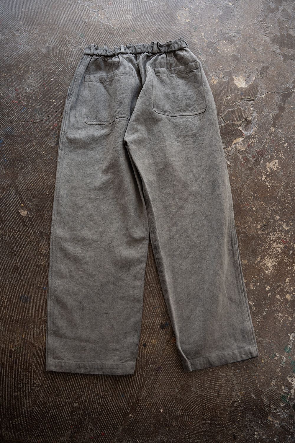 亜麻苧麻ワイドパンツ(薄炭)