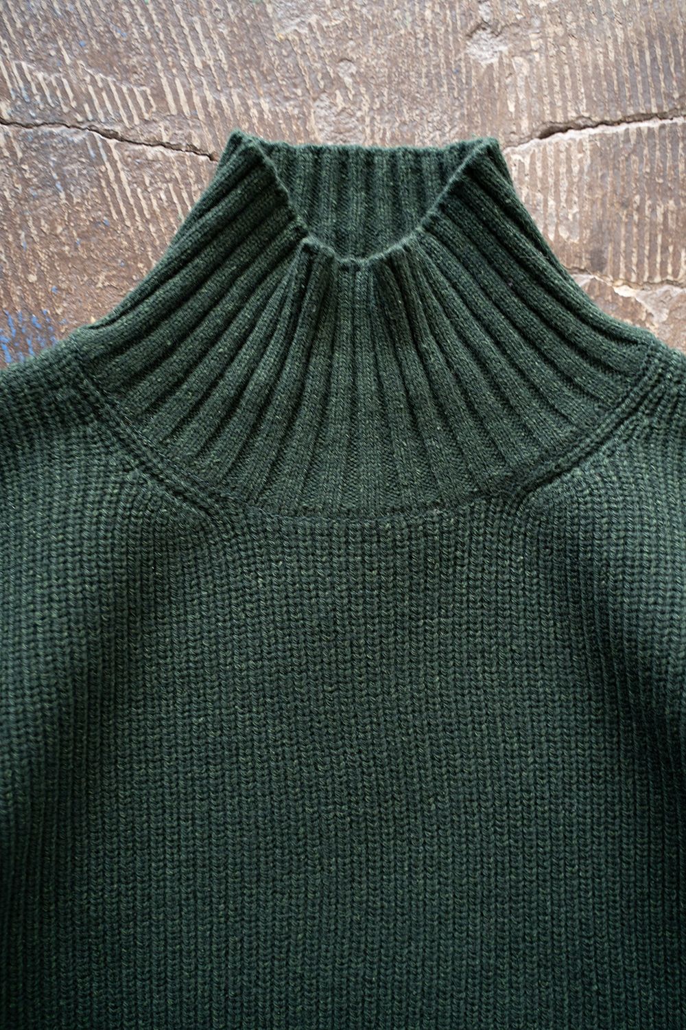 【ラスト1点】【24AW】ウール×シルクハイネックニット(GREEN)
