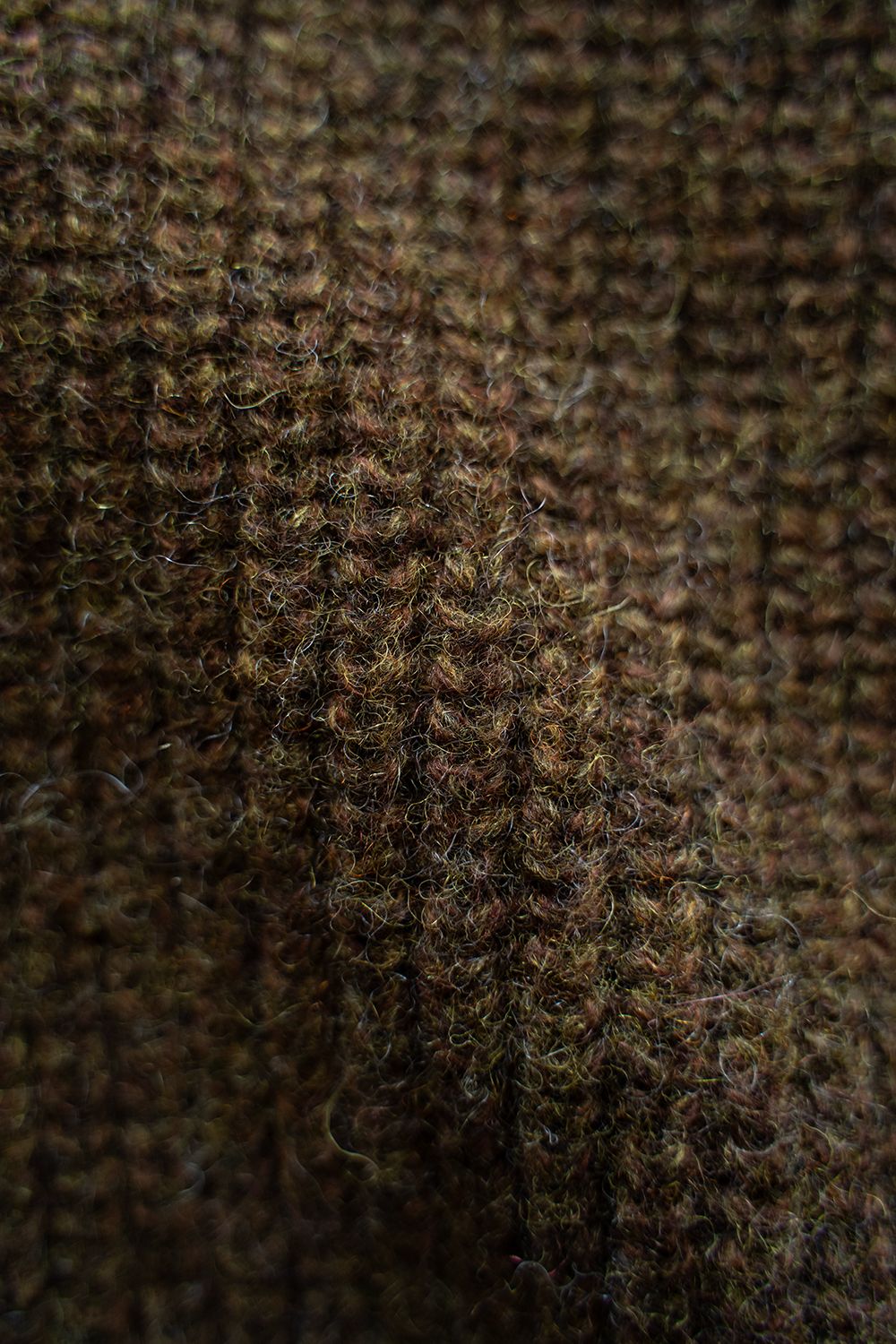 brushed yak/Shetland wool turtle neck sweater(KHAKI)