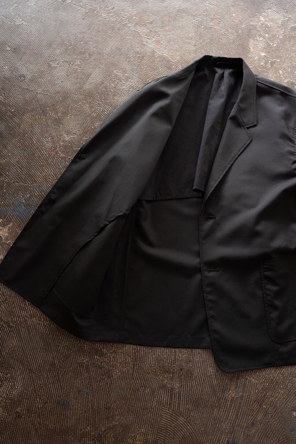 【26AW】モヘア混2Bジャケット(INK BLACK)