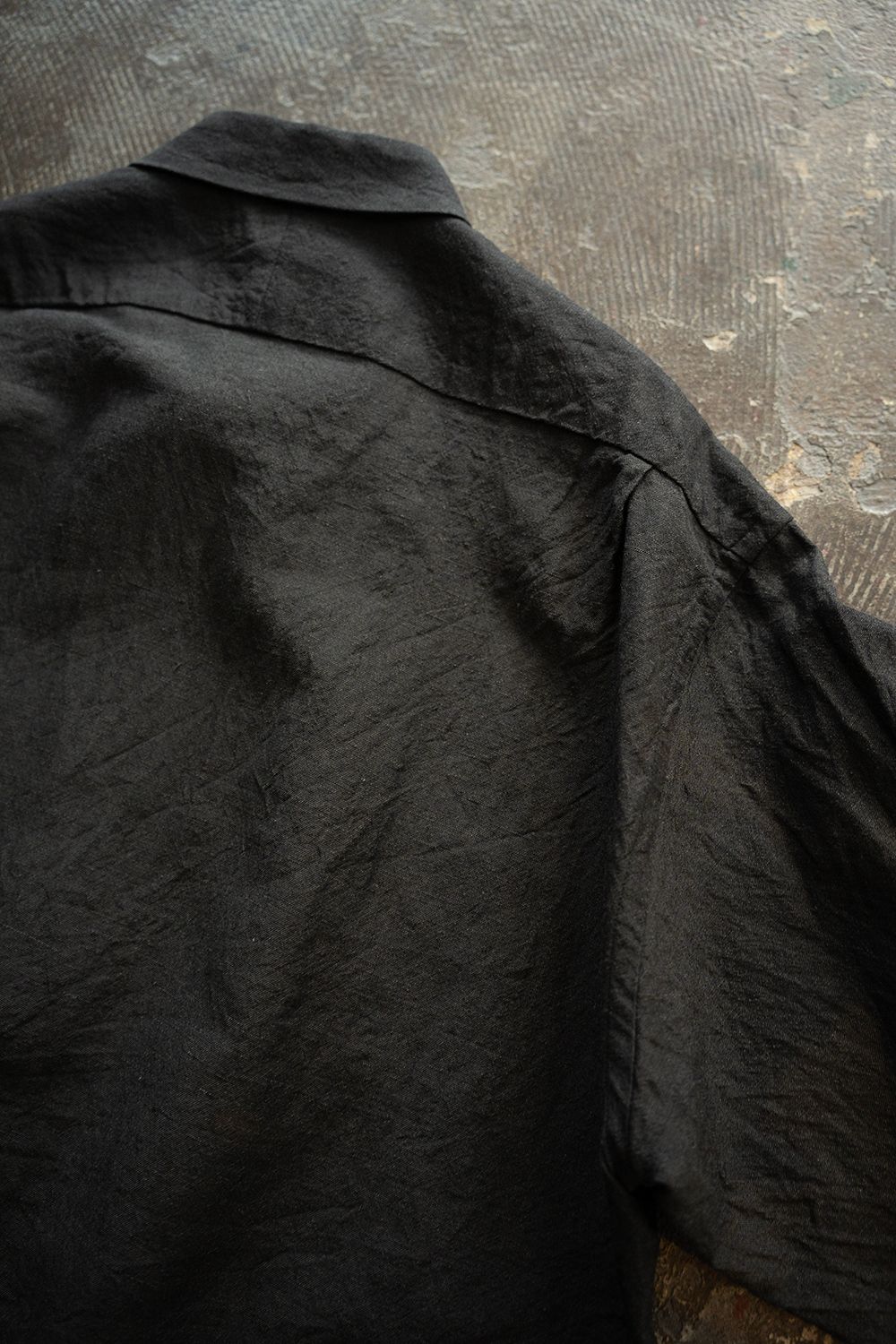 【25AW】ウール×リネンオーバーサイズシャツ(CHARCOAL)