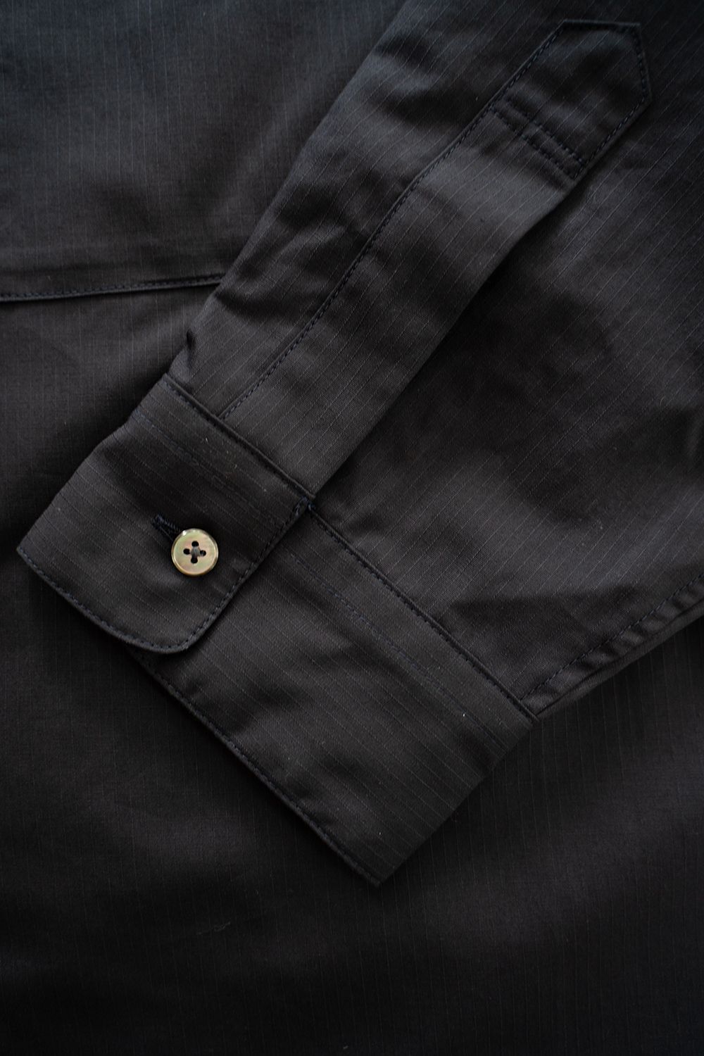 【ラスト1点】【26SS】コットン×ラミーオーバーサイズシャツ(NAVY STRIPE)