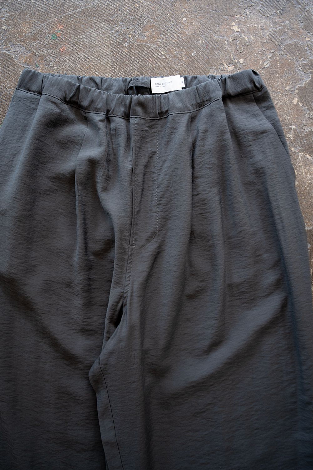 【26SS】レーヨン×リネンイージーパンツ(SLATE GRAY)