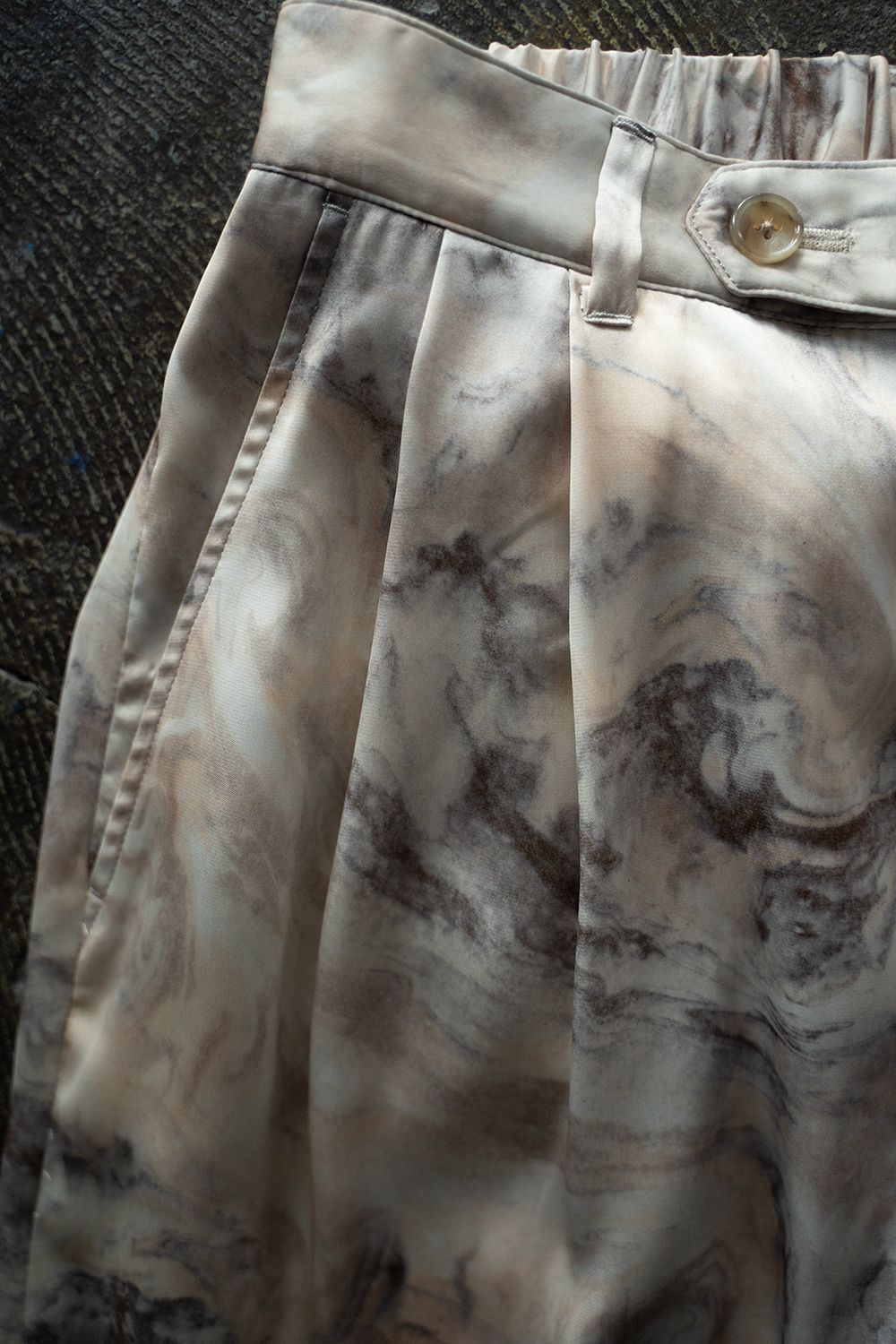 【ラスト1点】【25SS】Abstract Wide Easy Pants/アブストラクトワイドイージーパンツ(IVORY)
