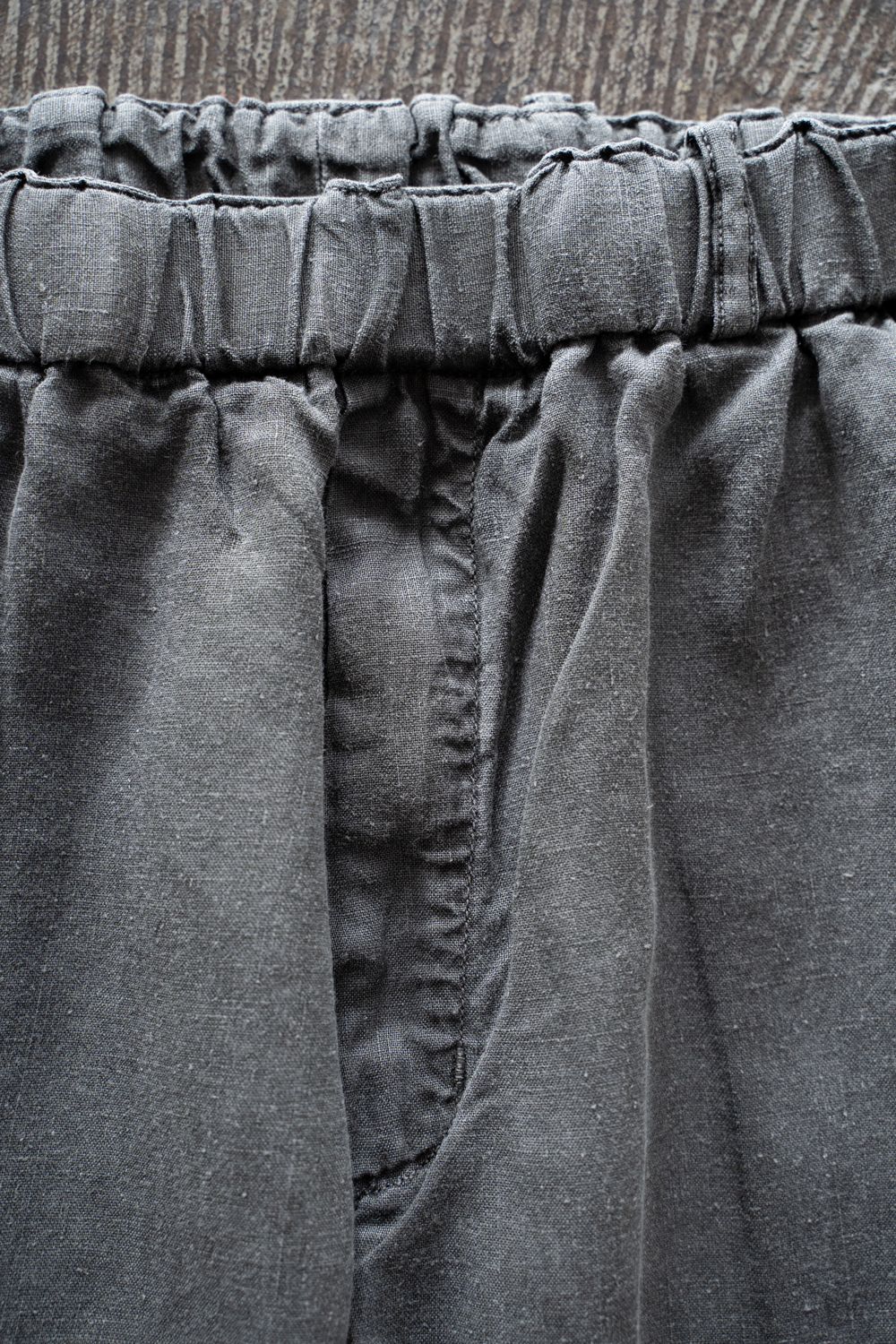 大麻ワイドパンツ(薄炭)