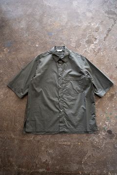 【ラスト1点】半袖ブロードレギュラーカラーシャツ(CHARCOAL)