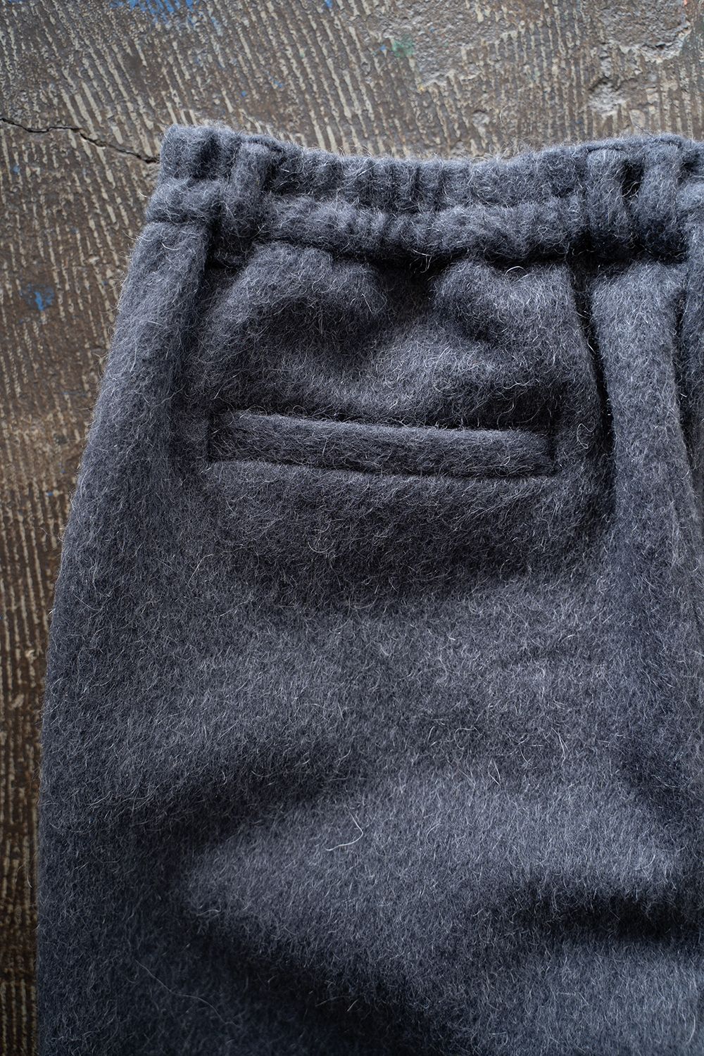 【25AW】Mohair Shaggy Tapered Pants/モヘアシャギーテーパードパンツ(CHARCOAL)