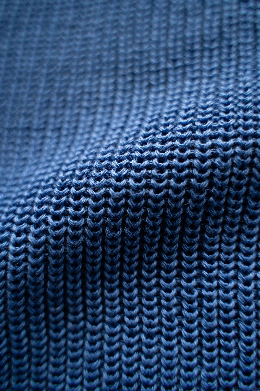 【ラスト1点】【23SS】擬麻コットンクルーネックニット(BLUE)