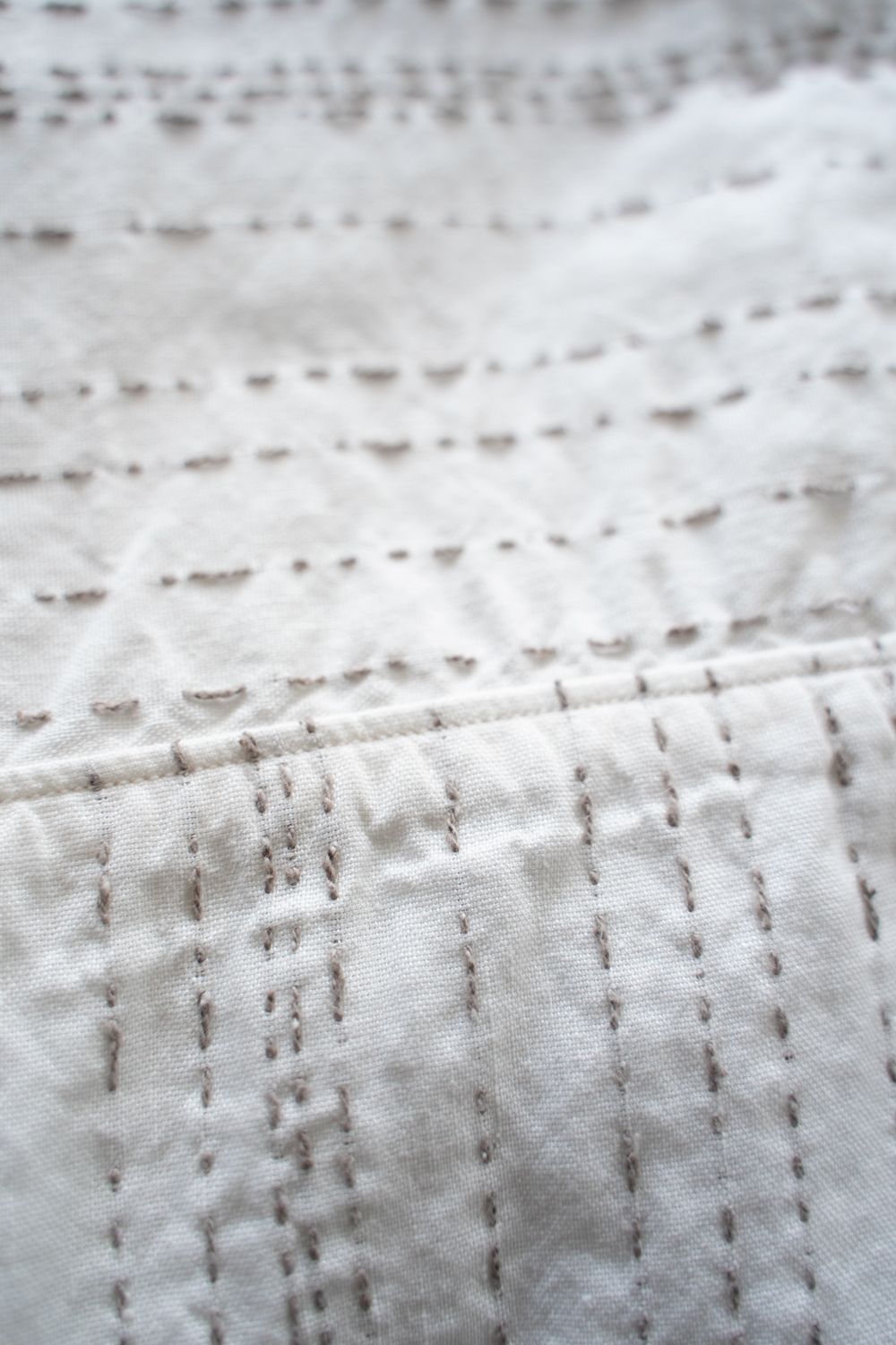 【ラスト1点】薄手刺し子織ジャケット(白)