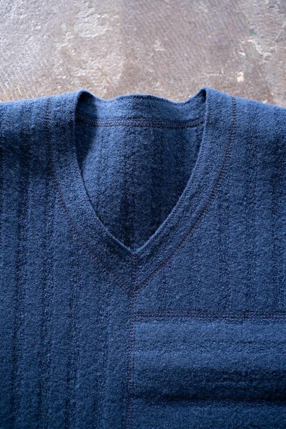 Cale - Wool Felt Stripe Pullover/縮絨ウールストライププルオーバー