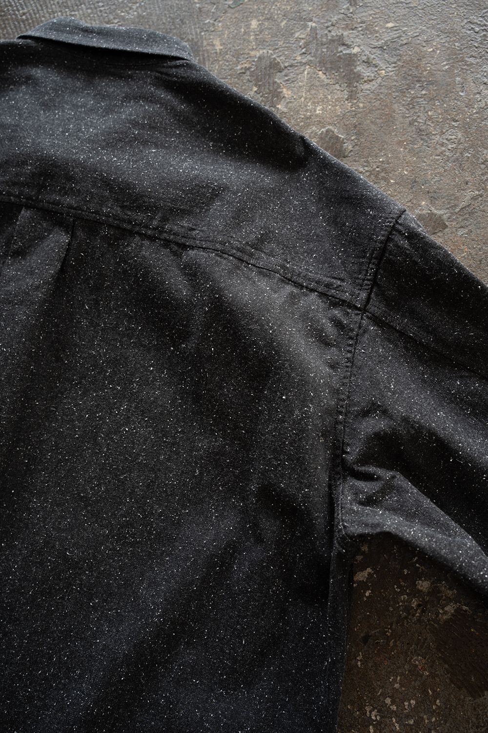 【26AW】シルクネップオーバーシャツ(CHARCOAL)