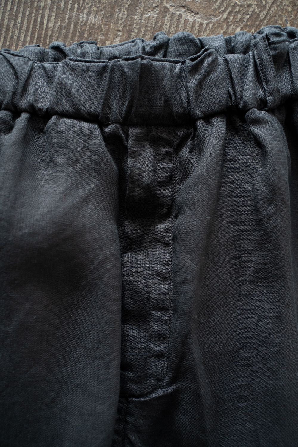 【ラスト1点】大麻ワイドパンツ(墨黒)