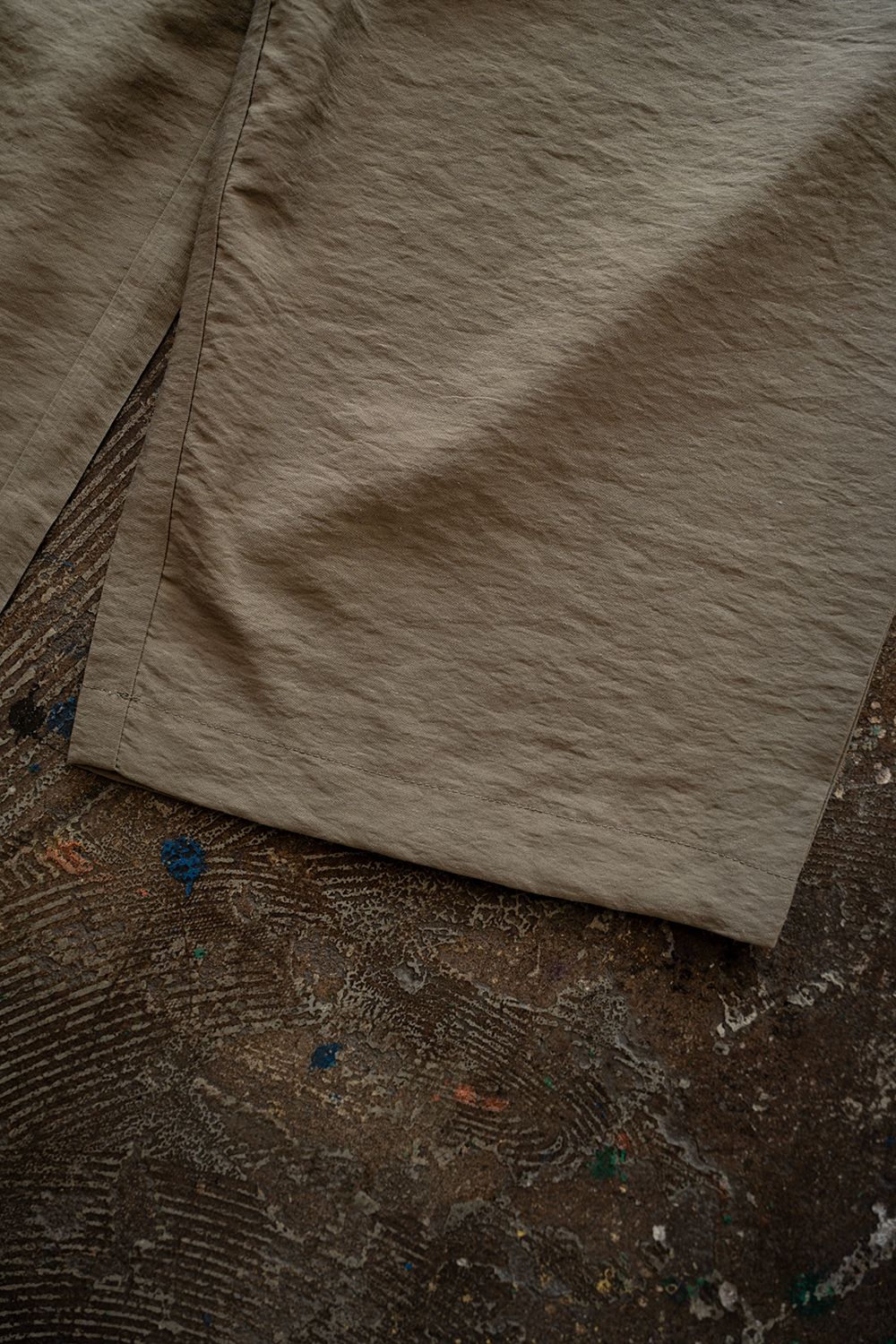 【26SS】レーヨン×リネンイージーパンツ(KHAKI BEIGE)