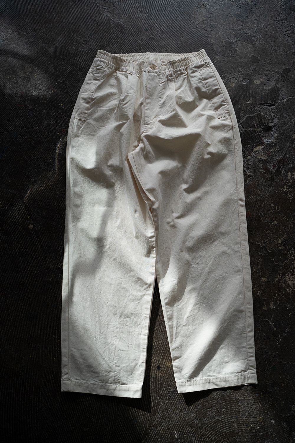 STILL BY HAND - 【24SS】シルクネップイージーパンツ(OFF WHITE