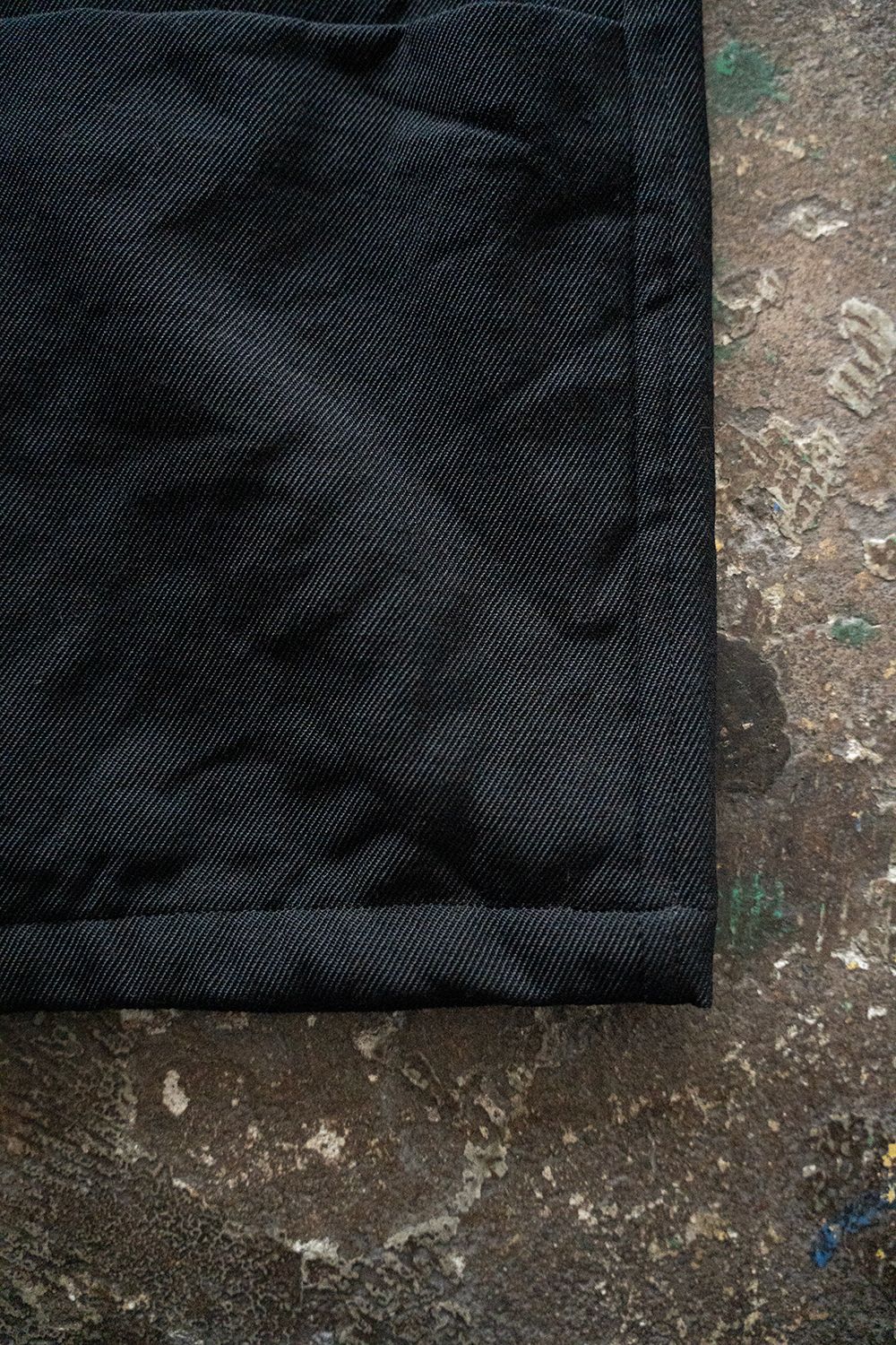 【25AW】ウールサージカバーオール(BLACK)