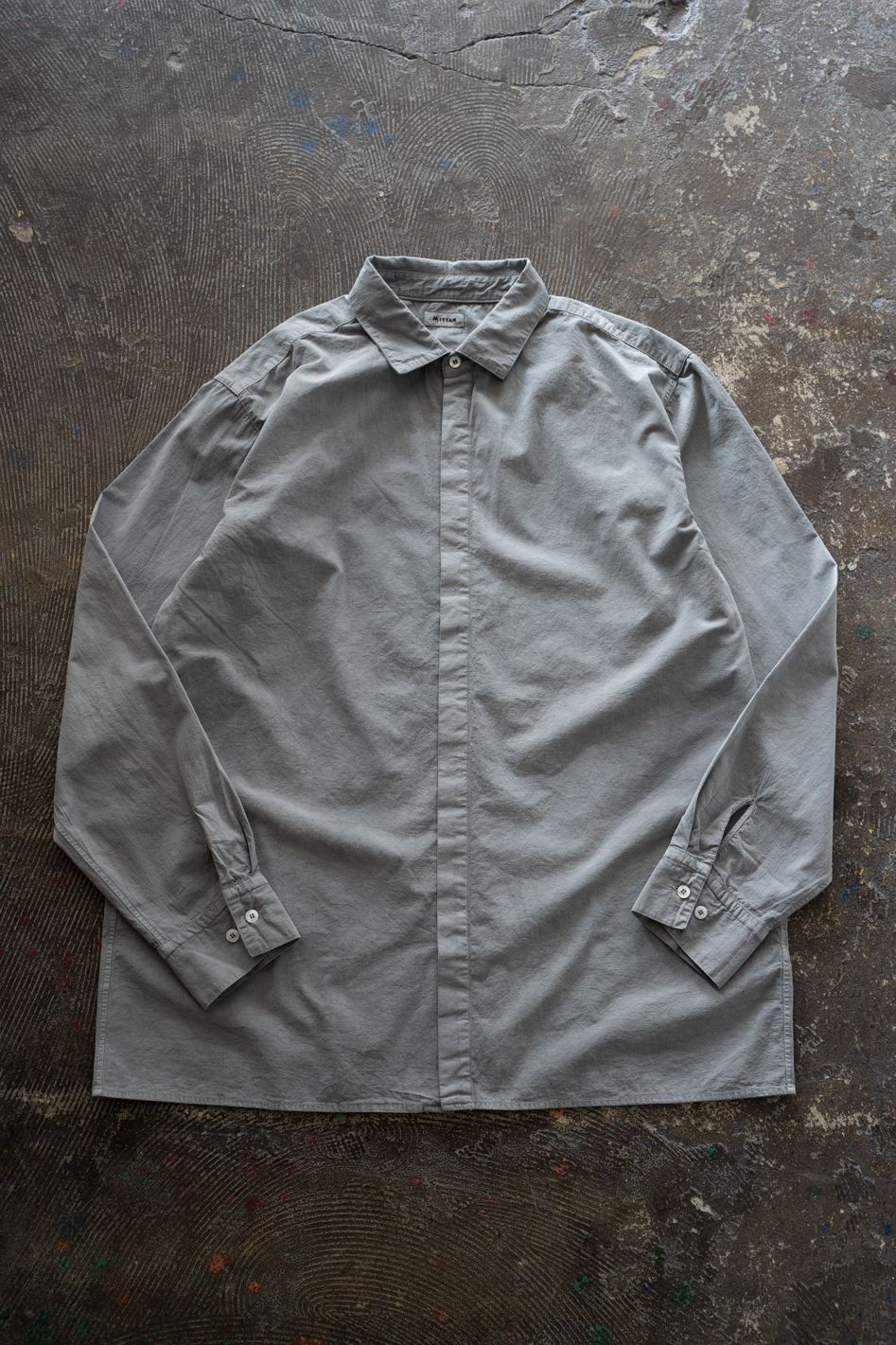 強撚OCブロードシャツ(薄炭)