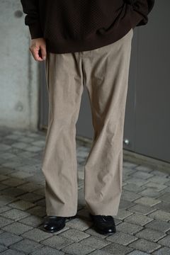 【ラスト1点】【24AW】1-Tack Corduroy Bootcut Pants/1タックコーデュロイブーツカットパンツ(BEIGE)