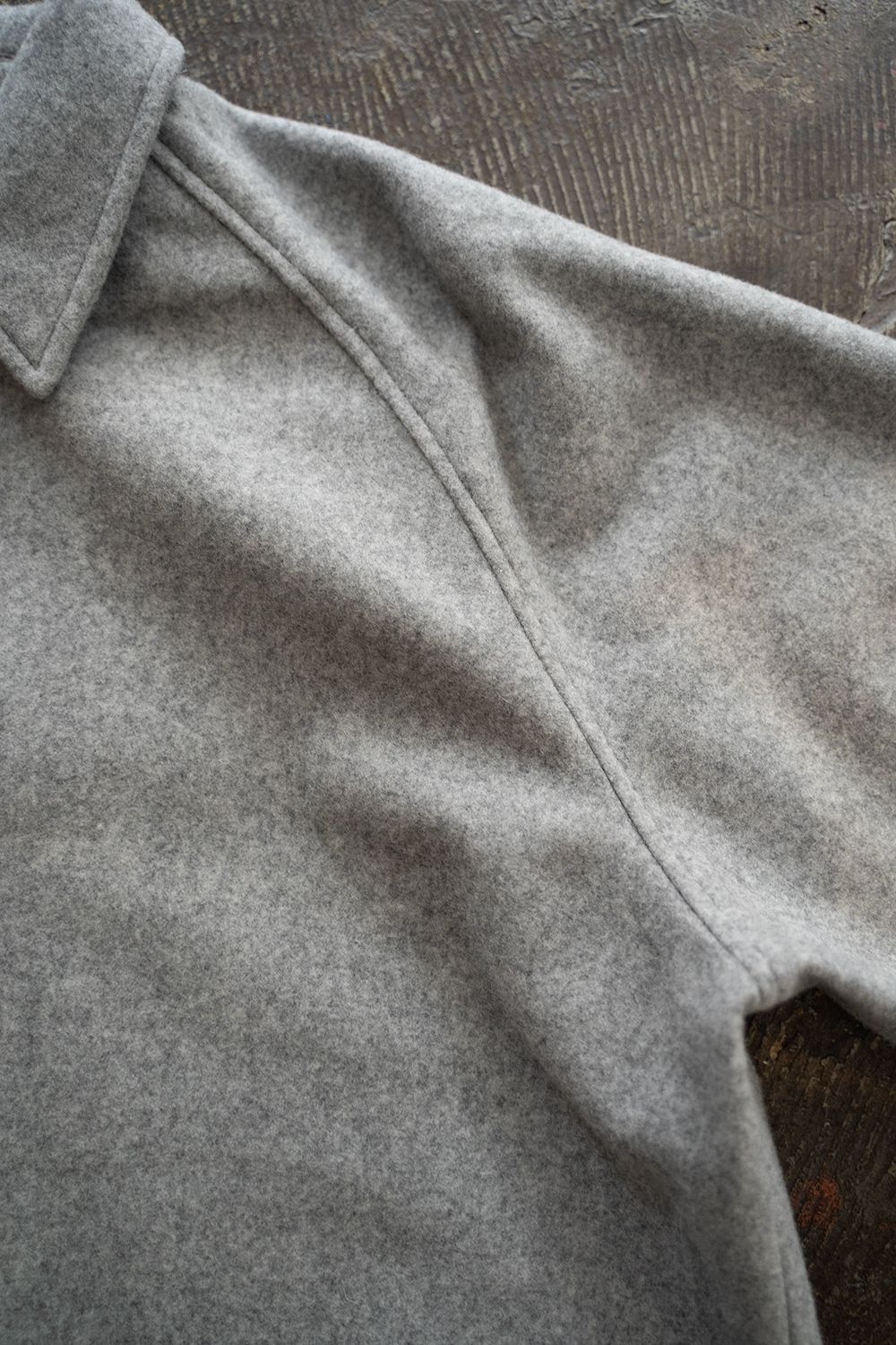 【ラスト1点】【23AW】Flyfront Raglan Shirt Jacket/フライフロントラグランシャツジャケット(GRAY)