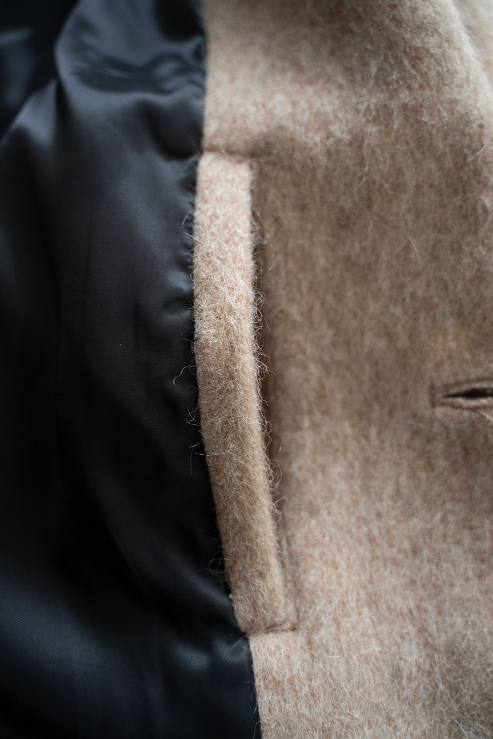 【ラスト1点】【25AW】Mohair Shaggy Long Jacket/モヘアシャギーロングジャケット(BEIGE)