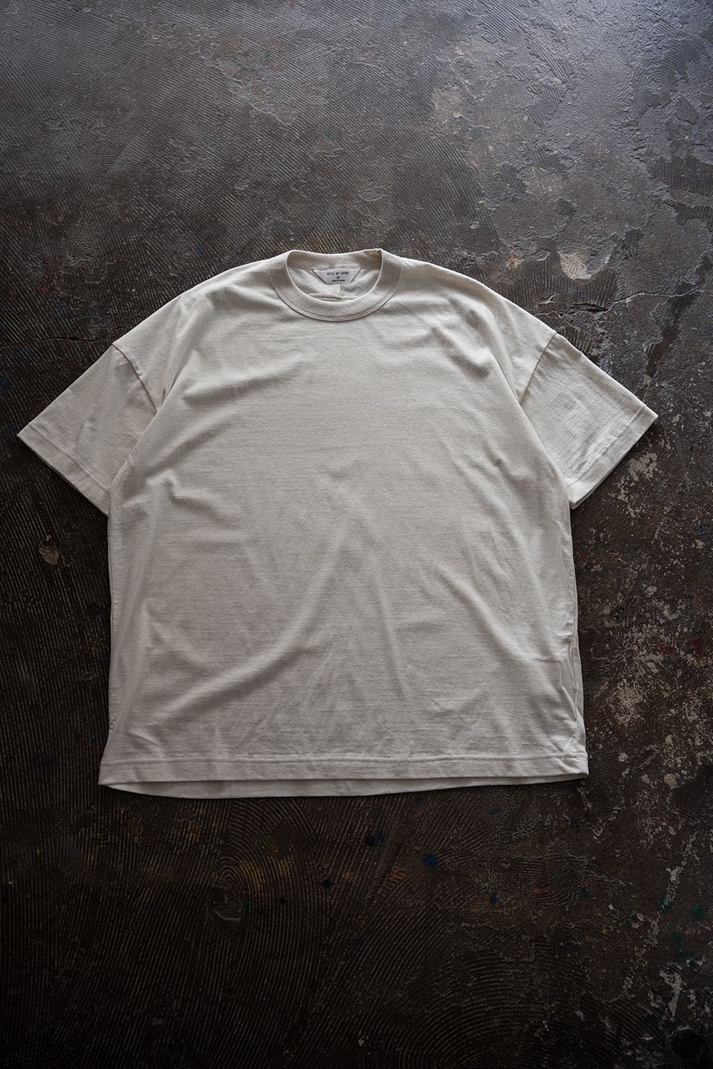 【26SS】シルクネップスプリットヨークTシャツ(ECRU)