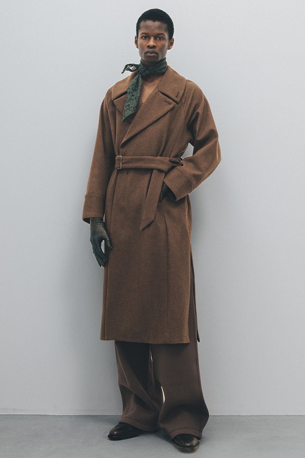 【25AW】Belted Over Coat/ベルテッドオーバーコート(BROWN)