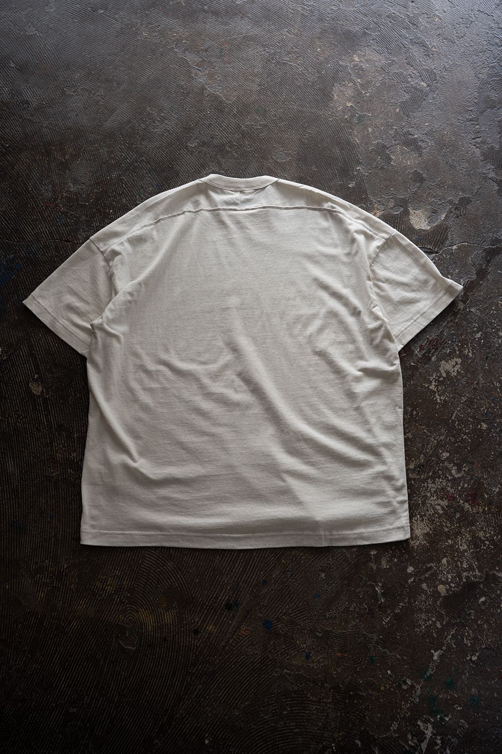 【26SS】シルクネップスプリットヨークTシャツ(ECRU)