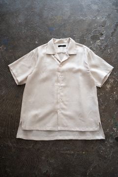 【ラスト1点】【22SS】French Linen Open Collar Shirt/フレンチリネンオープンカラーシャツ(ECRU)