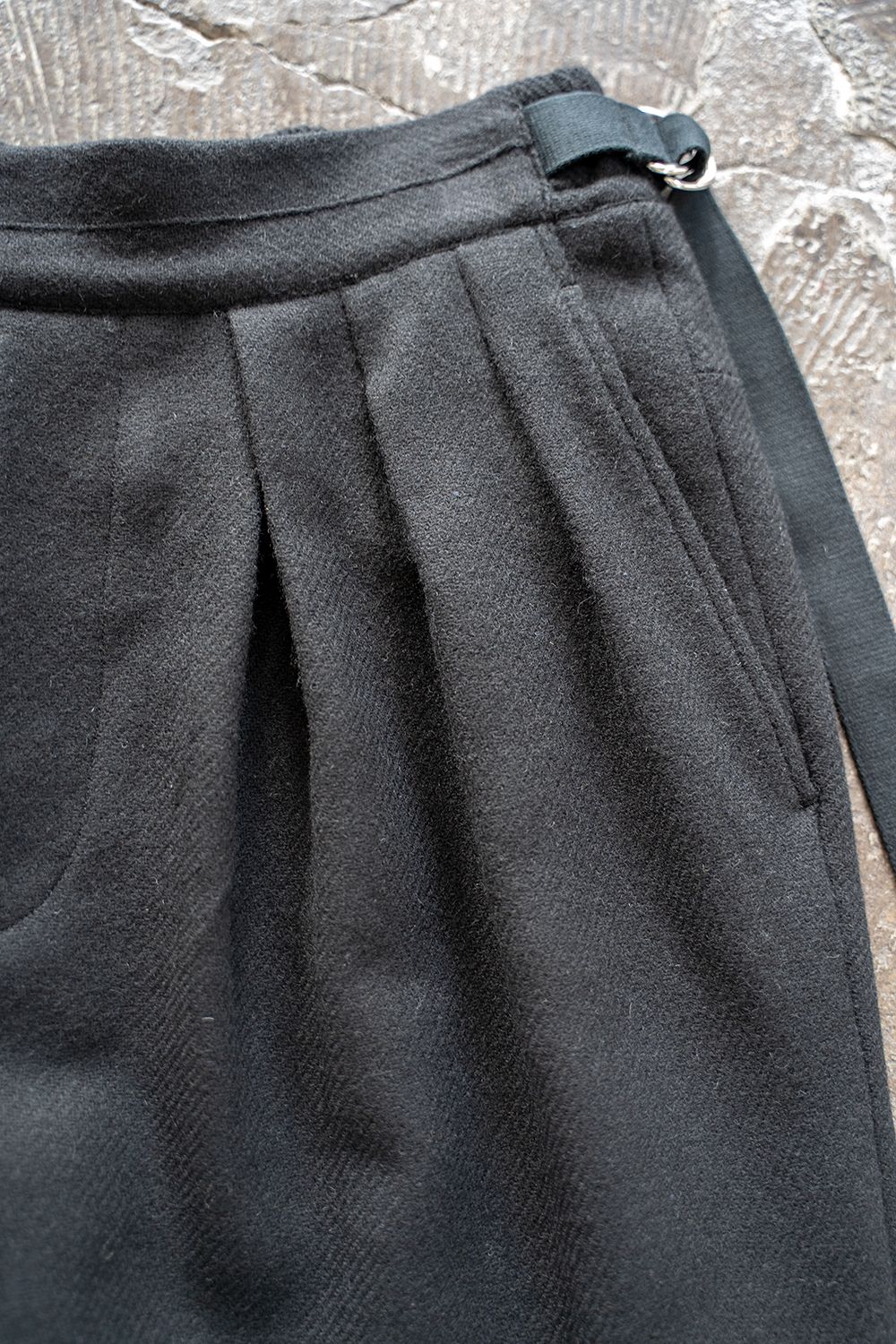 【ラスト1点】【21AW】Hakama Tweed Pants/ハカマツイードパンツ(BLACK)