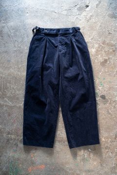 【ラスト1点】【22AW】2-Tack Corduroy Trousers/2タックコーデュロイトラウザース(NAVY)