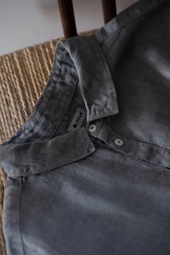 大麻シャツ大 (薄炭)