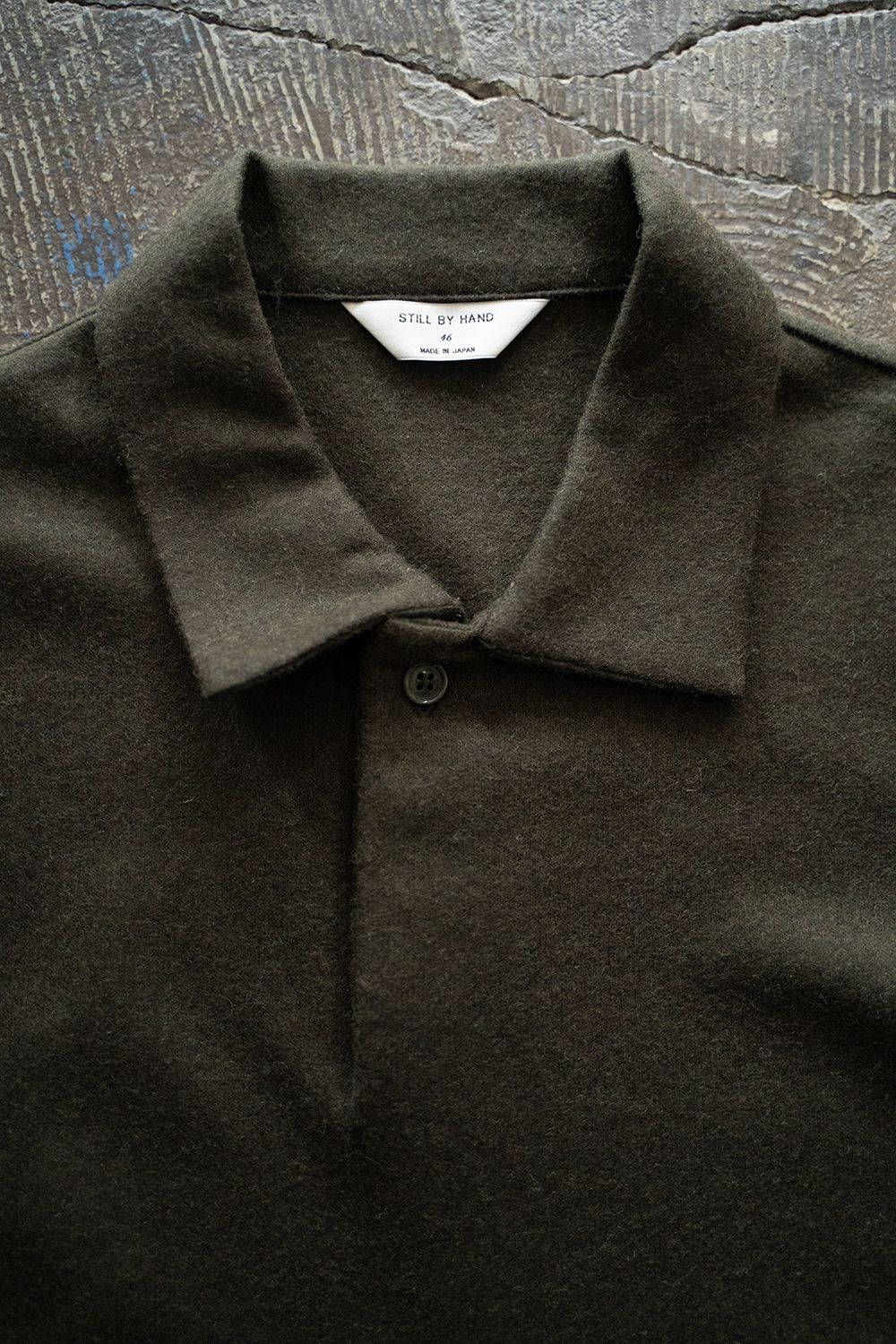 【25AW】ウール×シルクプルオーバー(OLIVE)