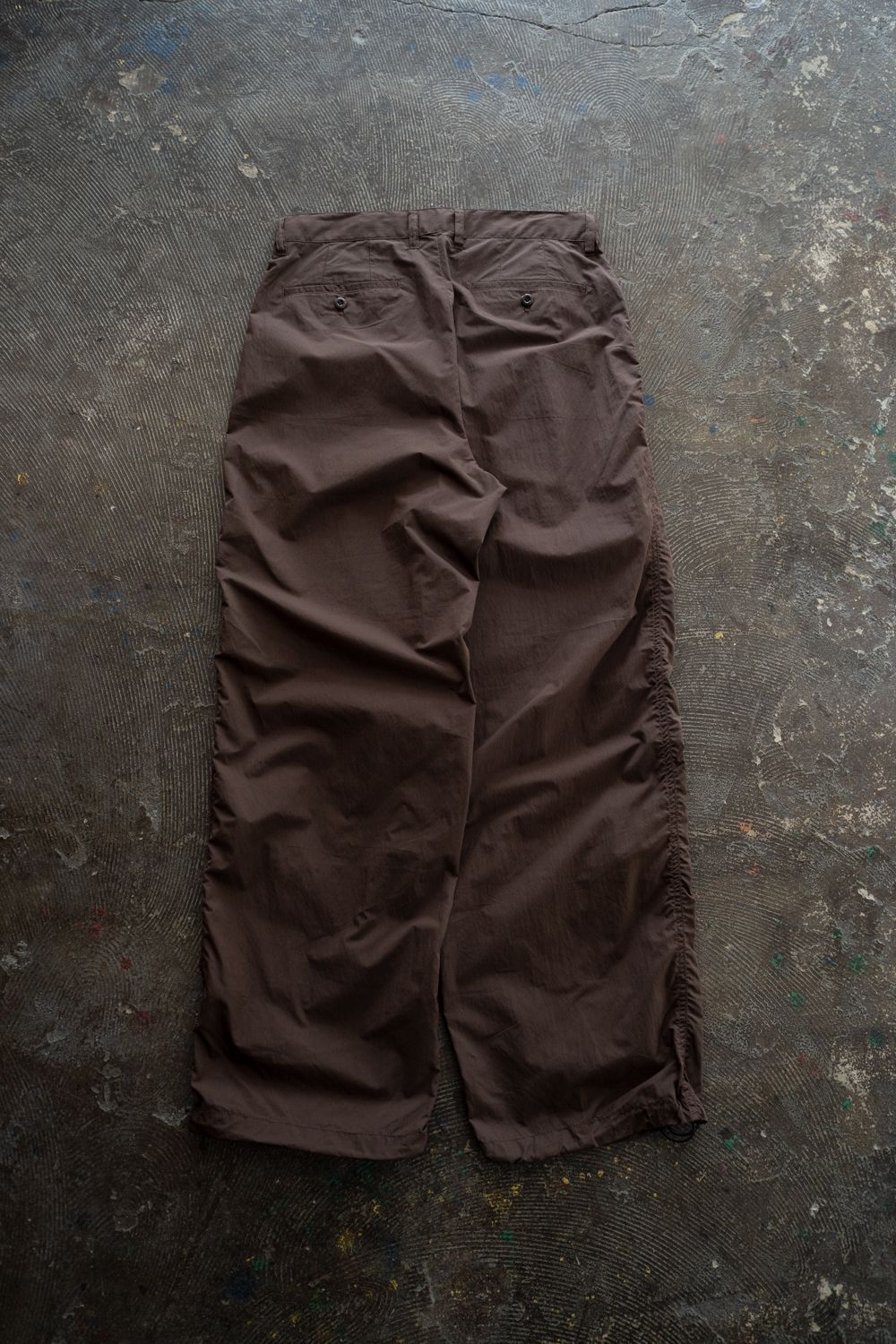 【26SS】2-Tack Puckering Wide Pants/2タックパッカリングワイドパンツ(BROWN)