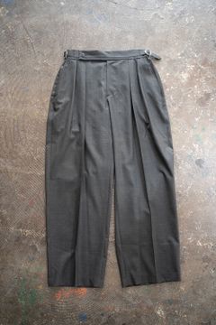 【ラスト1点】【23SS】2-Tack Wool Tropical Trousers/2タックウールトロピカルトラウザーズ(CHARCOAL)