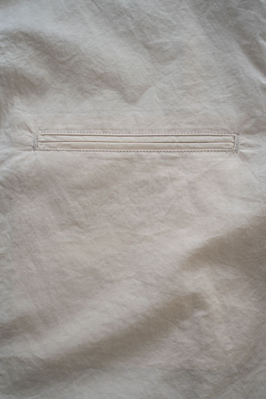 【26SS】極小襟コットン×リネンタイプライターシャツ(LIGHT BEIGE)