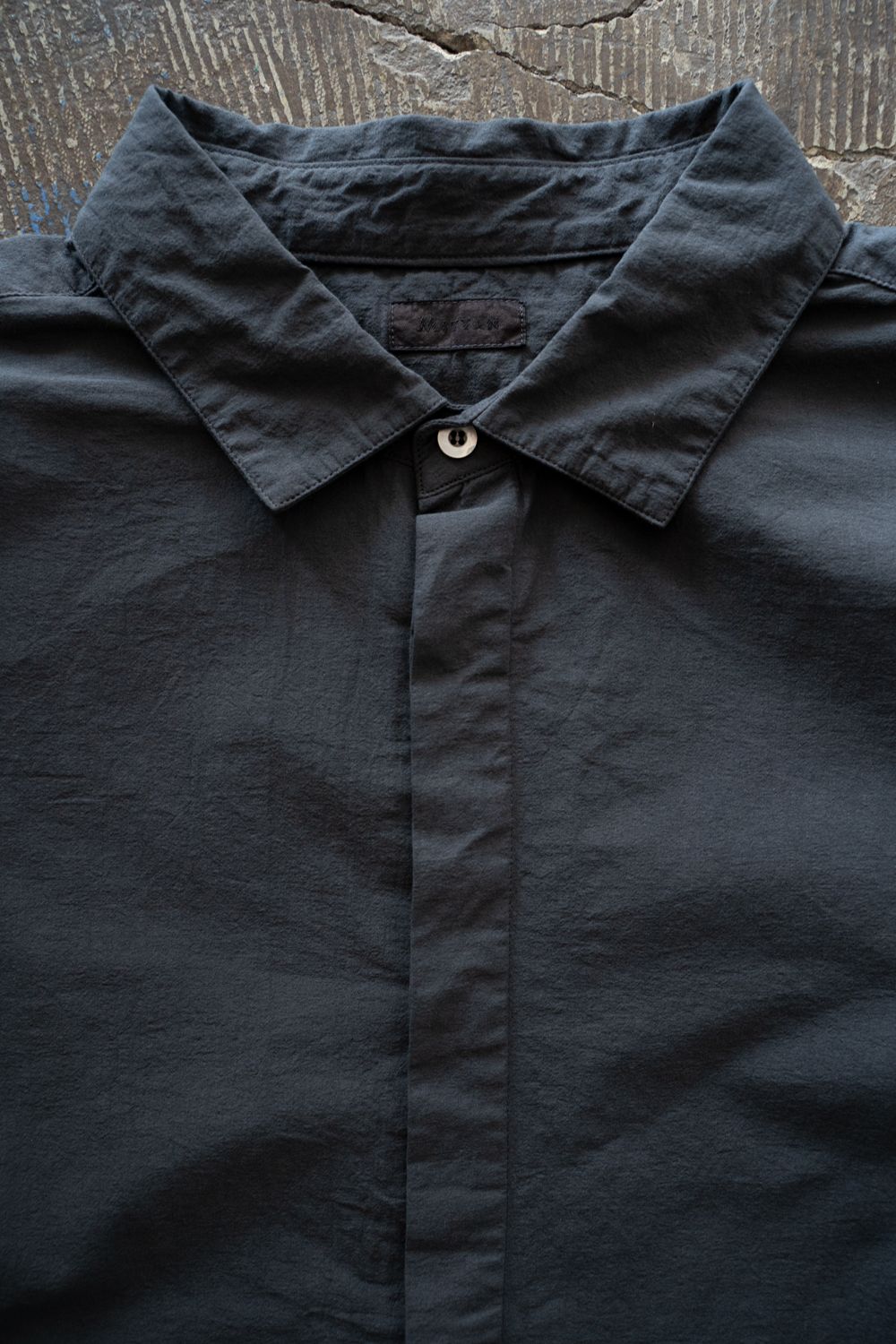 強撚OCブロードシャツ(墨黒)