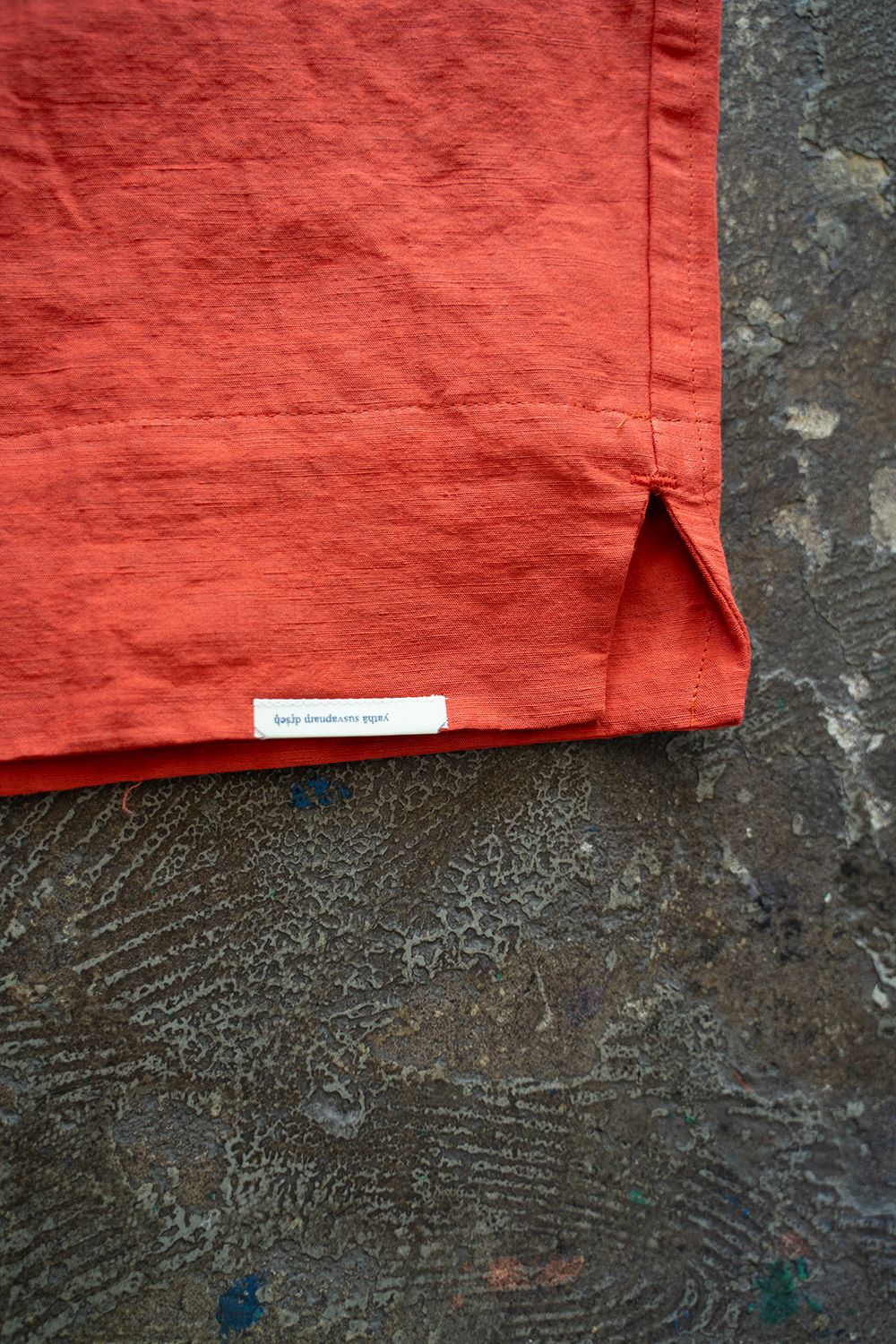 【25SS】"week s/s"pajama【セットアップ】(washed cotton linen ORANGE RED)