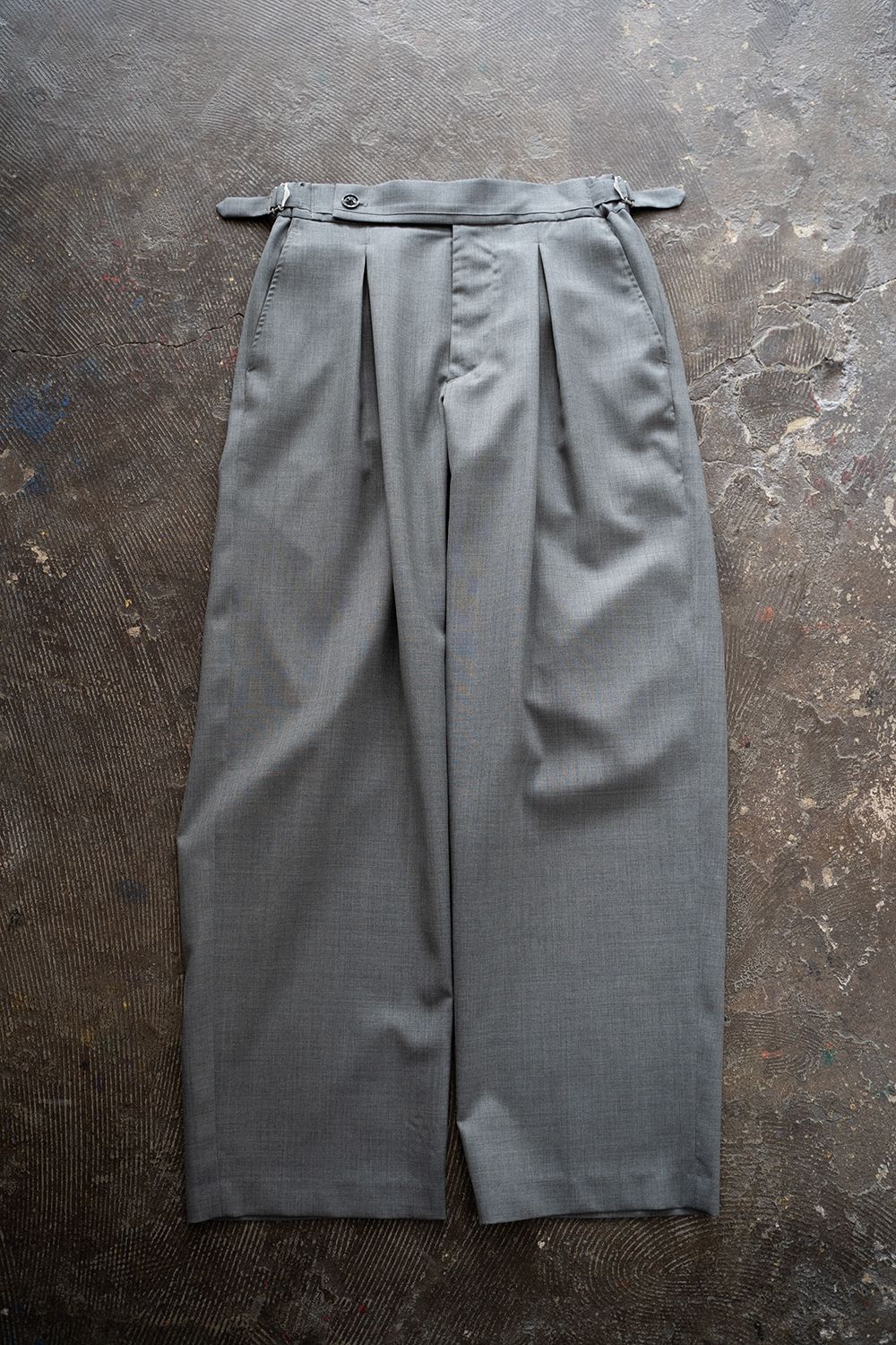 SAYATOMO(サヤトモ) 2タックウールトロピカルトラウザー　スラックス SAYATOMO - 【ラスト1点】【24SS】2-Tack Wool Tropical