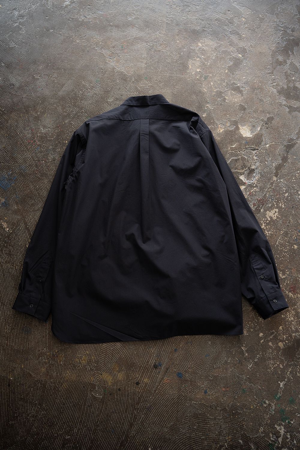 【26SS】ブロードレギュラーカラーシャツ(NAVY STRIPE)