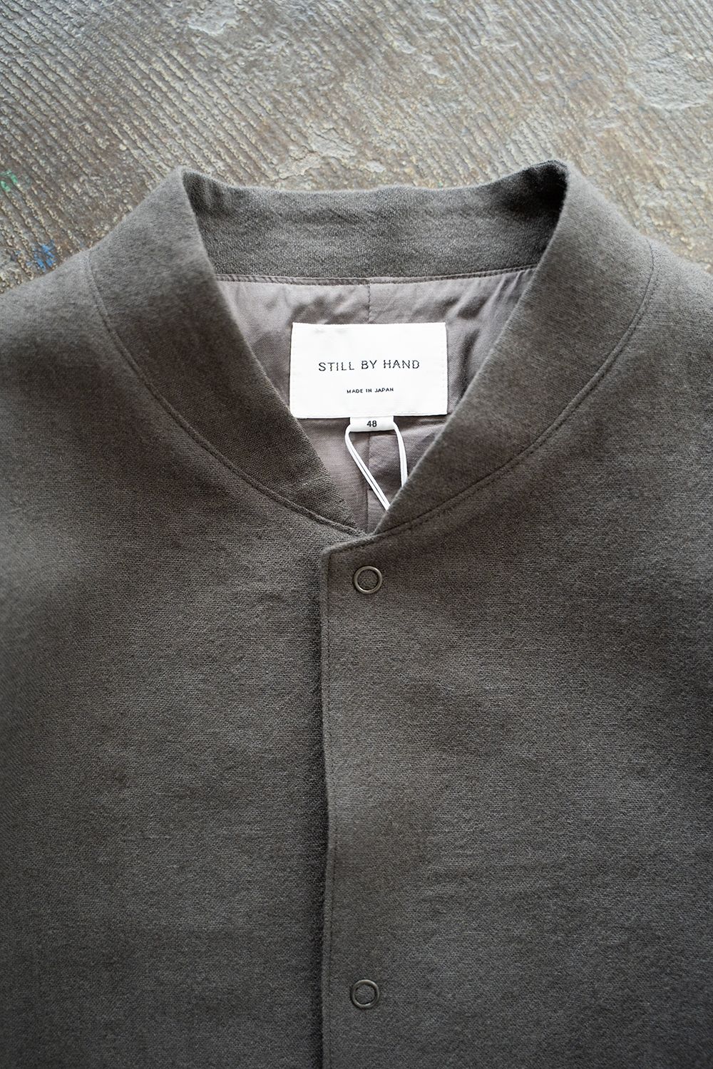 【ラスト1点】【24AW】リネン×ウールスタンドカラーブルゾン(DUSTY BROWN)
