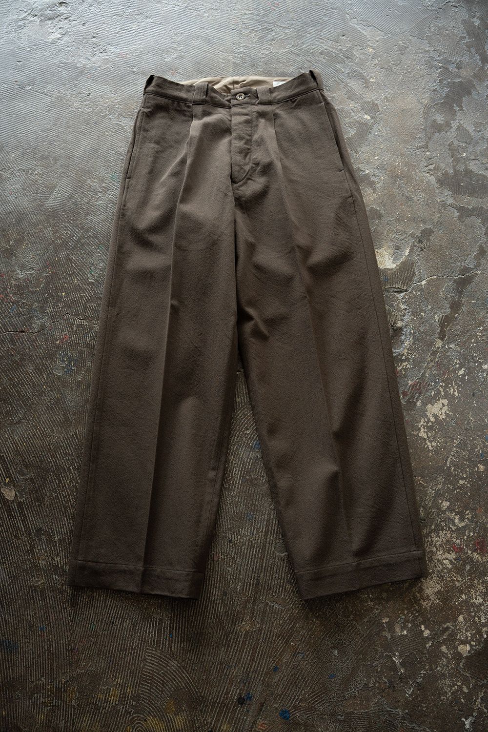 【26AW】Wool Cotton Military Pants(BROWN)
