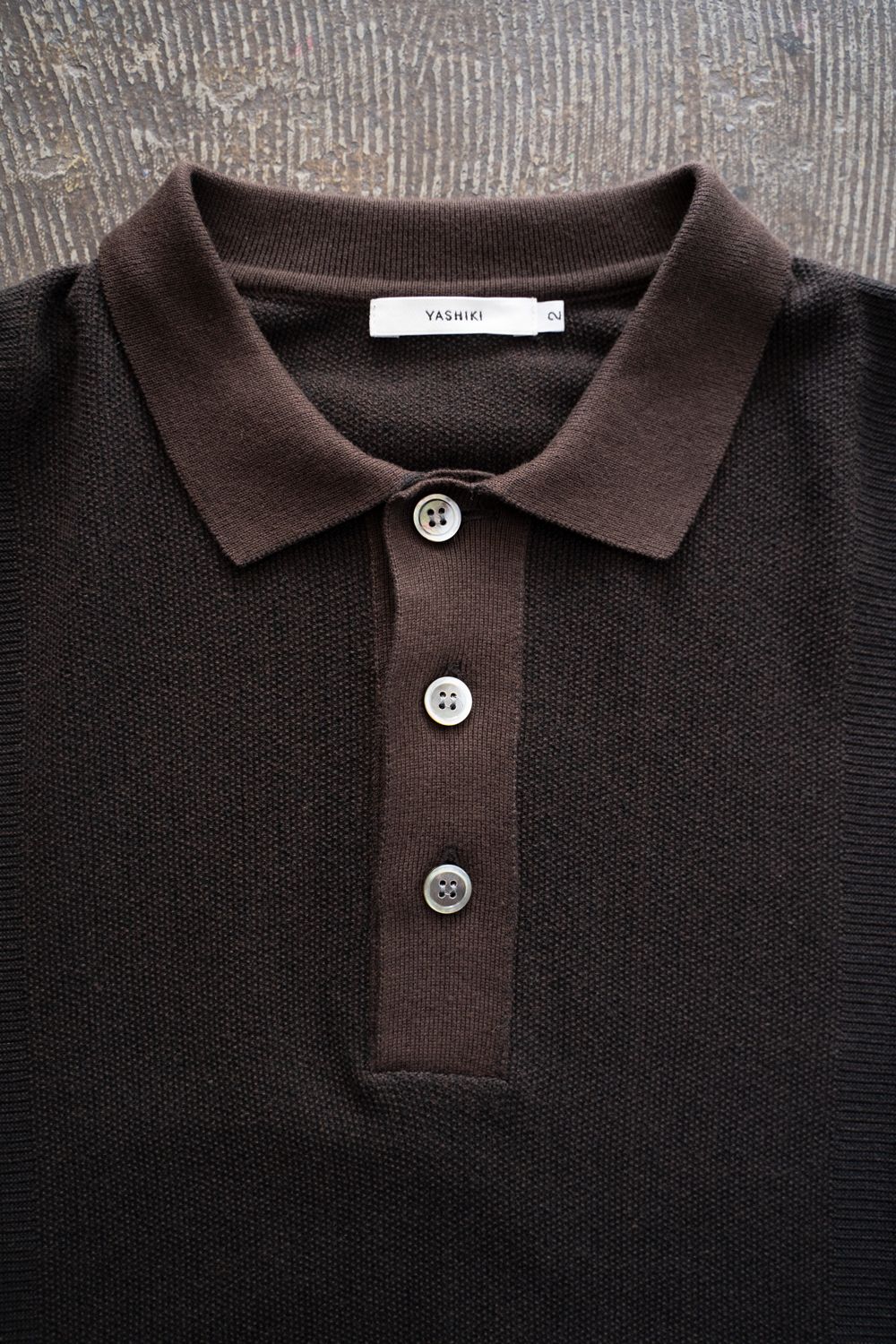 【26SS】Aotsuyu Knit Polo(BROWN)