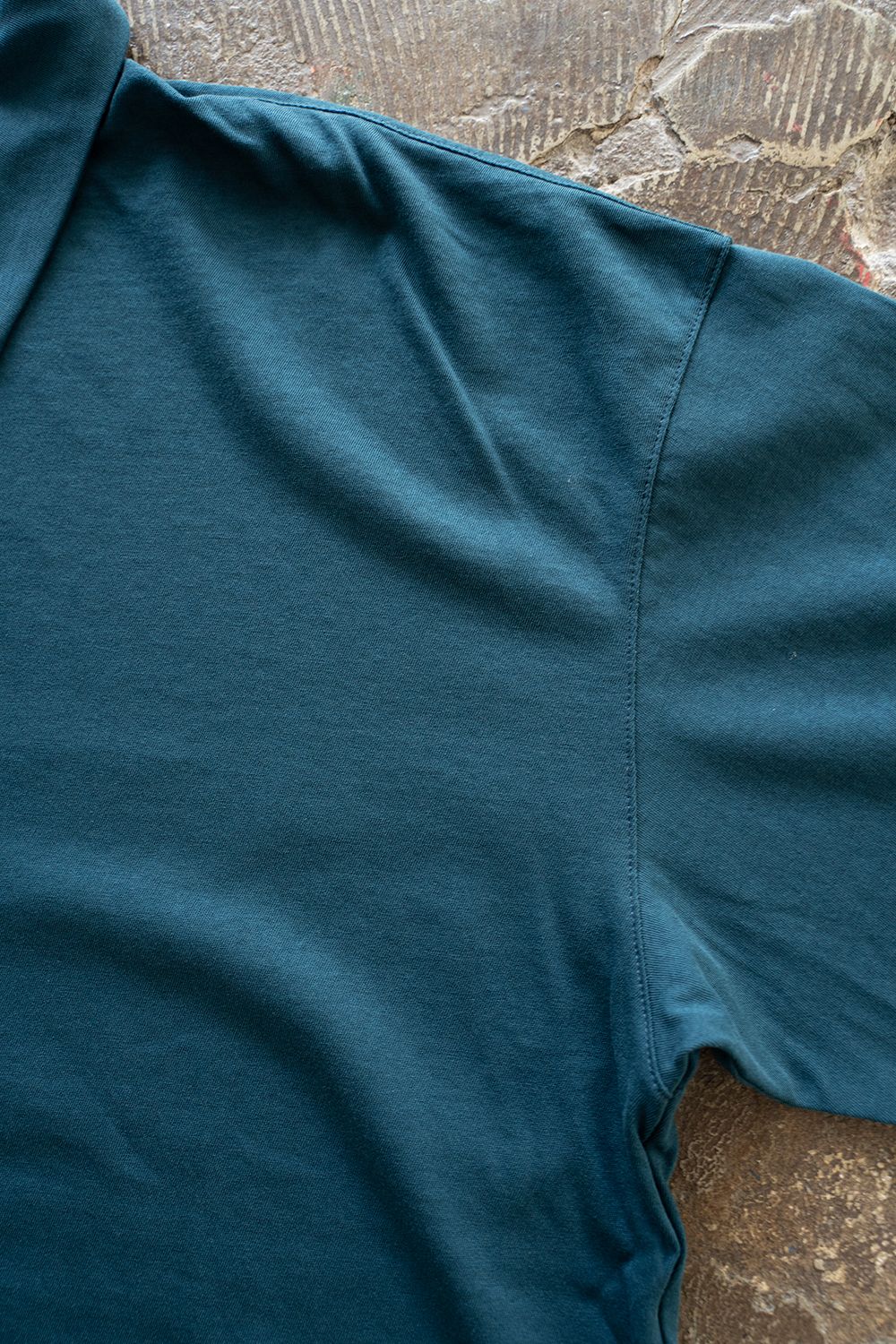 【ラスト1点】【25SS】強撚コットンポロカットソー(TEAL BLUE)